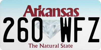 AR license plate 260WFZ