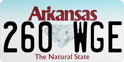 AR license plate 260WGE