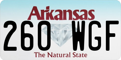 AR license plate 260WGF