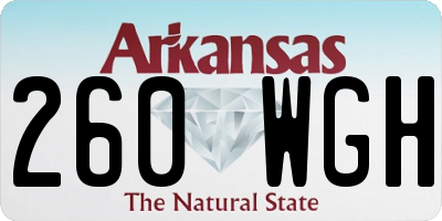 AR license plate 260WGH