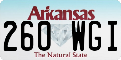 AR license plate 260WGI