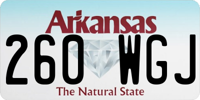 AR license plate 260WGJ