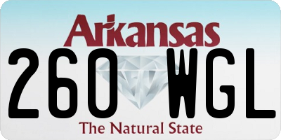 AR license plate 260WGL