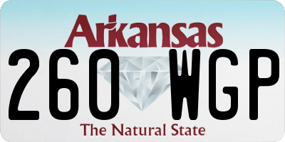 AR license plate 260WGP