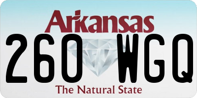 AR license plate 260WGQ