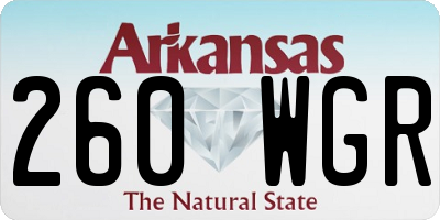 AR license plate 260WGR