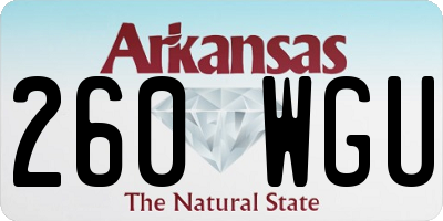 AR license plate 260WGU