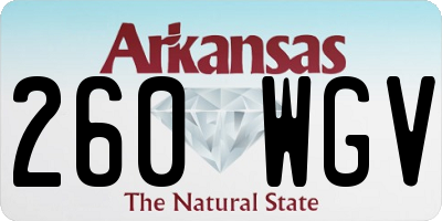 AR license plate 260WGV