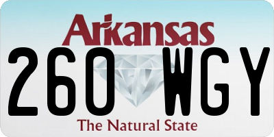 AR license plate 260WGY