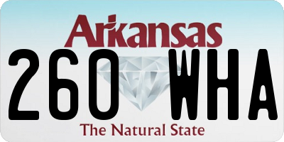 AR license plate 260WHA