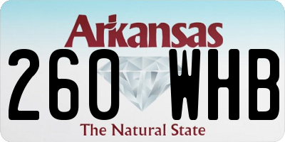 AR license plate 260WHB