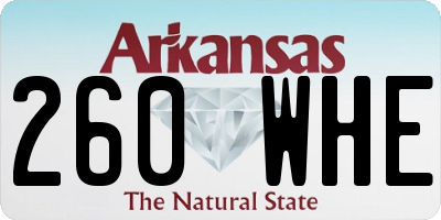 AR license plate 260WHE