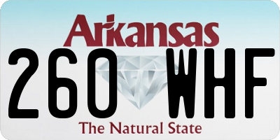 AR license plate 260WHF