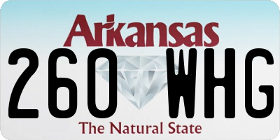AR license plate 260WHG