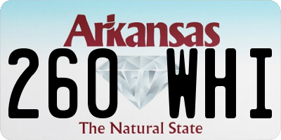 AR license plate 260WHI