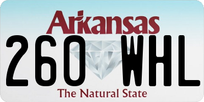 AR license plate 260WHL