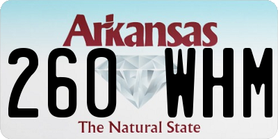 AR license plate 260WHM