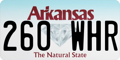 AR license plate 260WHR