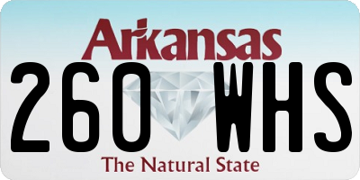 AR license plate 260WHS