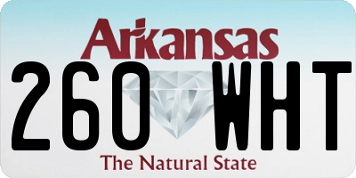 AR license plate 260WHT