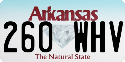 AR license plate 260WHV