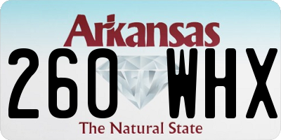 AR license plate 260WHX