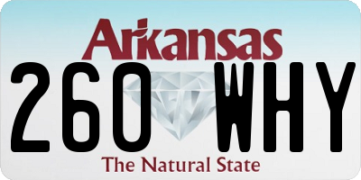 AR license plate 260WHY