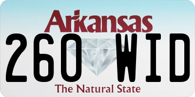 AR license plate 260WID