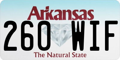 AR license plate 260WIF