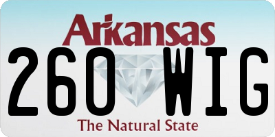 AR license plate 260WIG