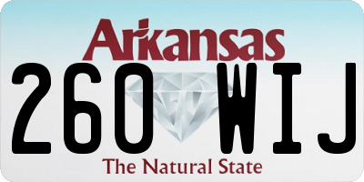 AR license plate 260WIJ