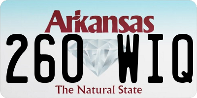 AR license plate 260WIQ