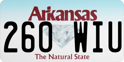 AR license plate 260WIU