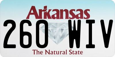 AR license plate 260WIV