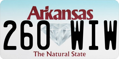 AR license plate 260WIW
