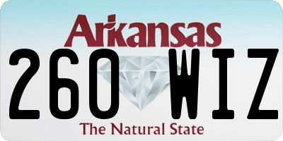 AR license plate 260WIZ