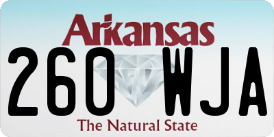 AR license plate 260WJA