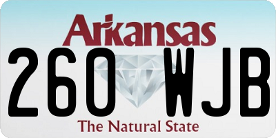 AR license plate 260WJB