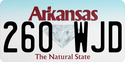 AR license plate 260WJD
