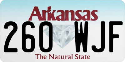 AR license plate 260WJF