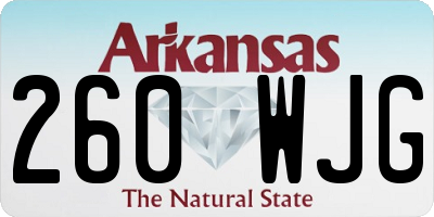 AR license plate 260WJG