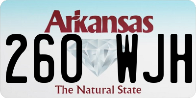AR license plate 260WJH