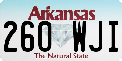 AR license plate 260WJI
