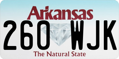 AR license plate 260WJK