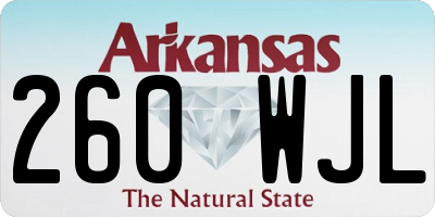 AR license plate 260WJL