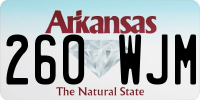 AR license plate 260WJM