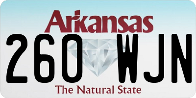 AR license plate 260WJN