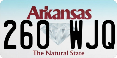 AR license plate 260WJQ