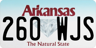 AR license plate 260WJS