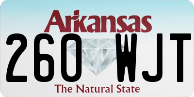AR license plate 260WJT